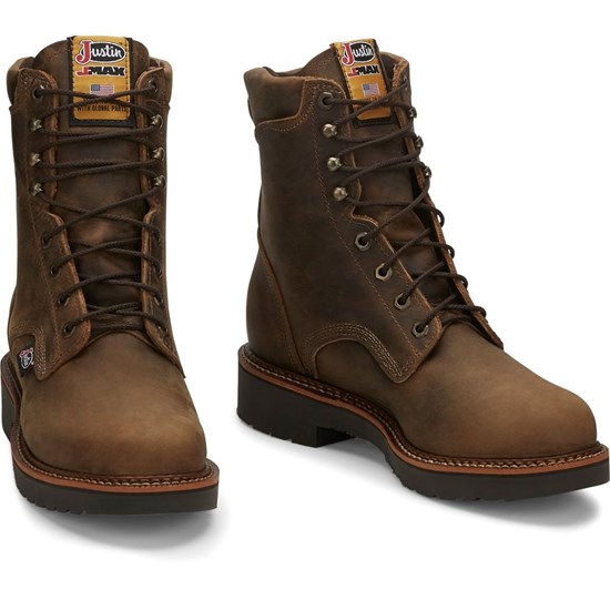 Justin 8" Blueprint Men's Work Boots Brown | FUDEYN-847