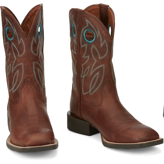 Justin Bowline Men's Cowboy Boots Brown | YVJUFE-137