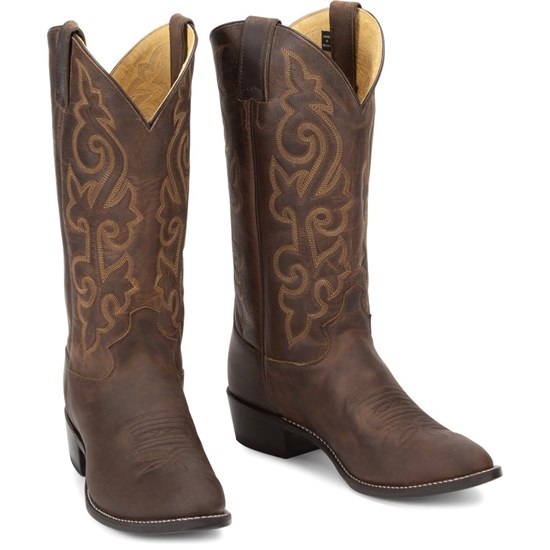 Justin Buck Men's Cowboy Boots Brown | HAZVWD-496