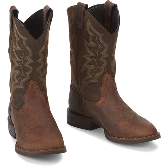 Justin Buster Men's Cowboy Boots Brown | LRGPUW-120