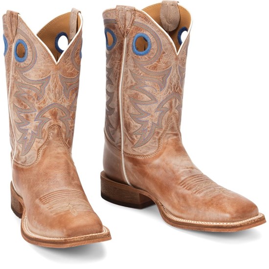 Justin Caddo Men's Cowboy Boots Beige | IEBCAG-143