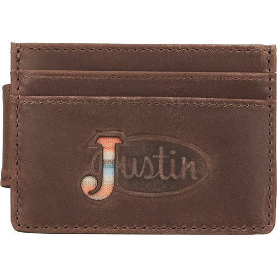 Justin Card Men's Wallets Brown | JLVAUK-170