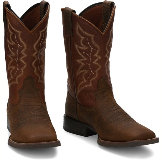 Justin Chet Men's Cowboy Boots Brown | GRAUSO-049