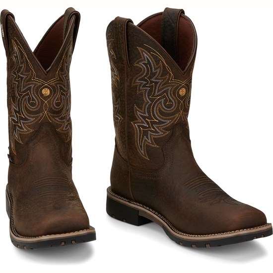 Justin Fireman Men's Cowboy Boots Brown | FRXKSM-213