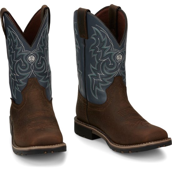 Justin Fireman Men's Cowboy Boots Brown | ILDRGZ-970