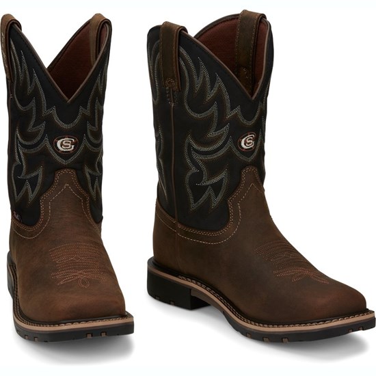 Justin Fireman Men's Cowboy Boots Brown | JAYLBO-027