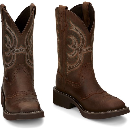 Justin Inji Women's Cowboy Boots Brown | HQWJZA-964