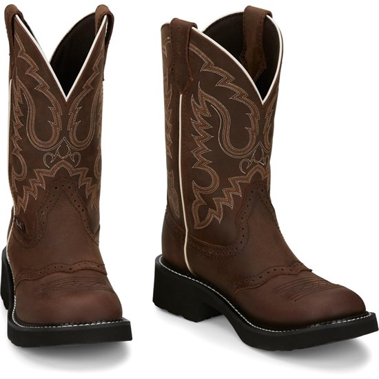 Justin Inji Women's Cowboy Boots Brown | IDKYHL-658