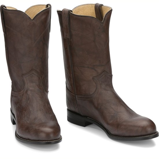 Justin Jackson Men's Cowboy Boots Dark Brown | JUGHYR-057