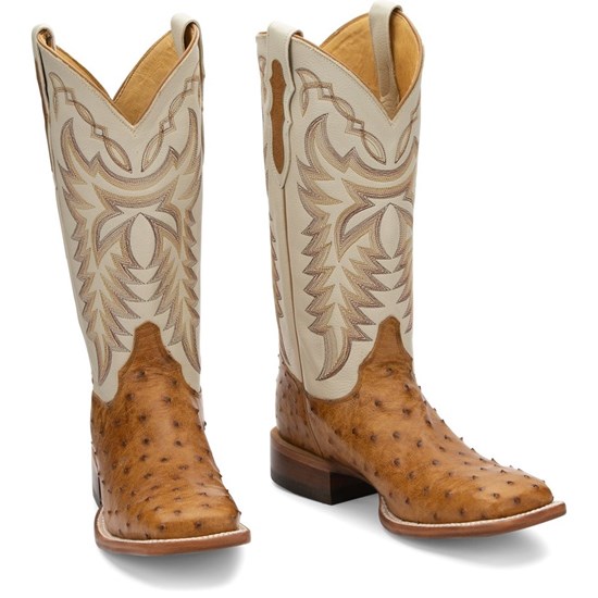 Justin Pascoe Full Quill Men's Cowboy Boots Brown | YAFIKV-178