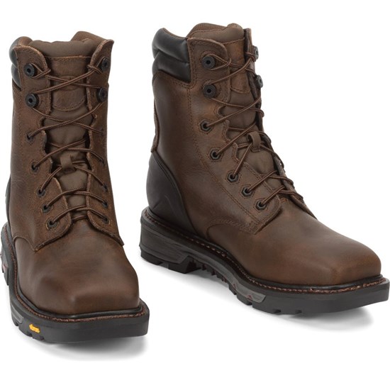 Justin Pipefitter Steel Toe Men's Work Boots Chocolate Brown | NLDQWI-068