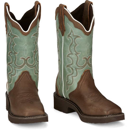 Justin Raya Women's Cowboy Boots Brown | WVCEPN-568