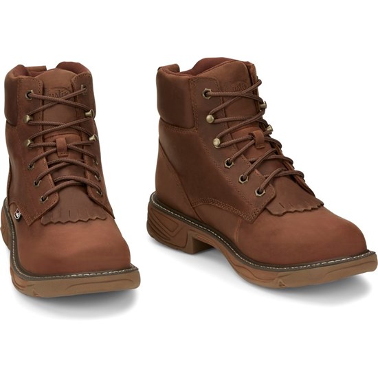 Justin Rush Men's Work Boots Brown | AMEICJ-572