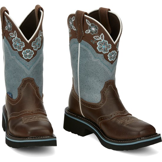 Justin Starlina Women's Cowboy Boots Brown | ZQJYUN-371