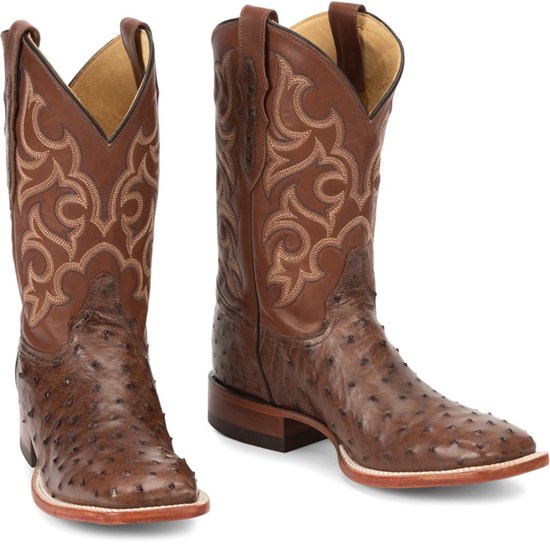 Justin Truman Full Quill Men's Cowboy Boots Brown | ZOJCVD-781