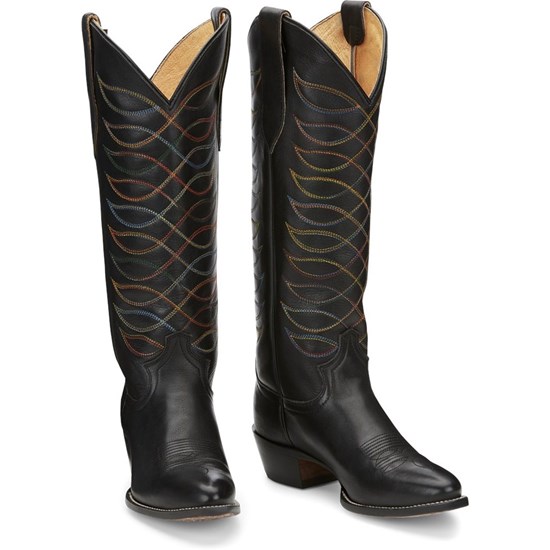 Justin Whitley Women's Cowboy Boots Black | KQDSRA-162