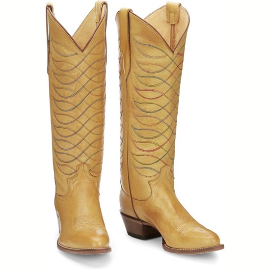 Justin Whitley Women's Cowboy Boots Yellow | ZFBSPN-389