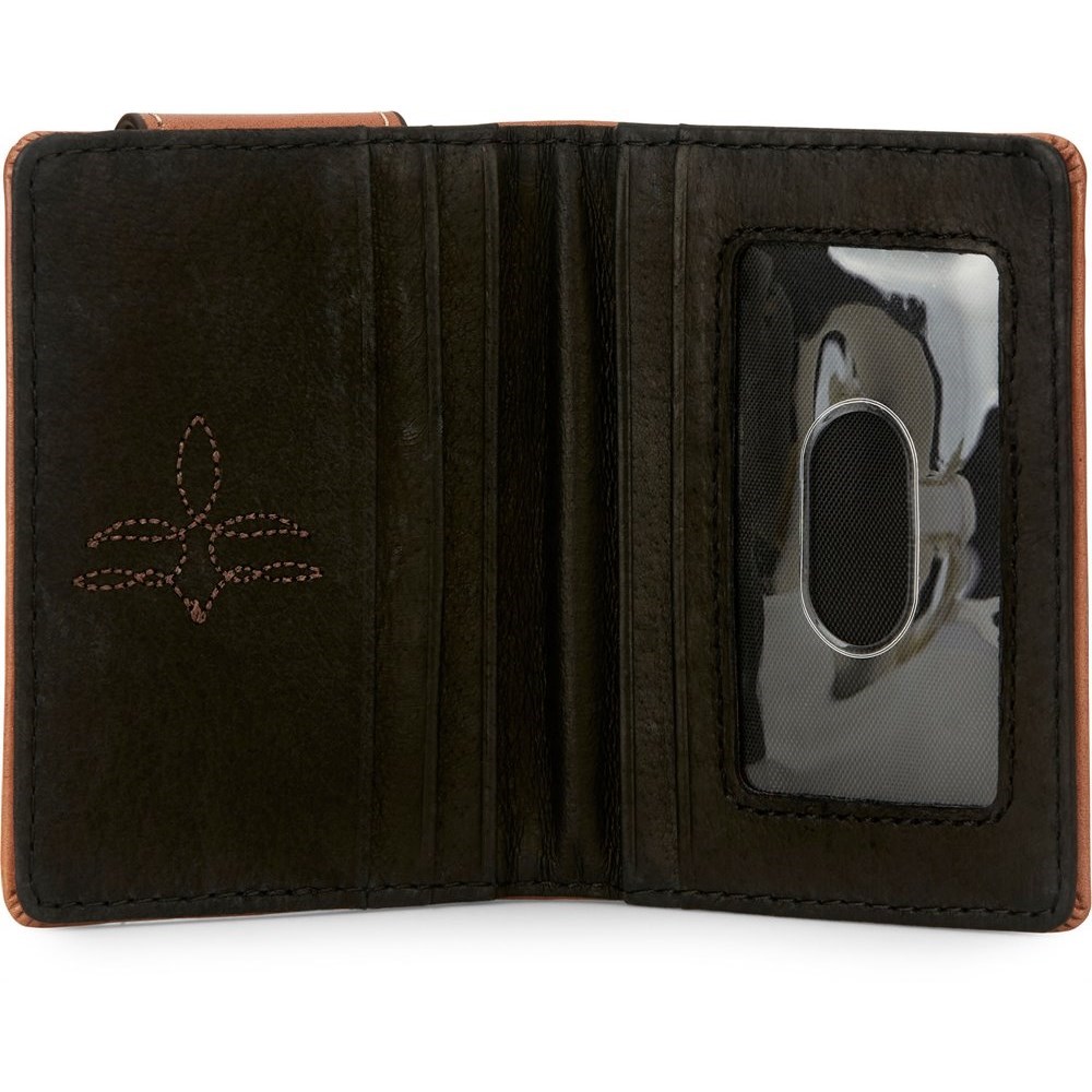 Justin Bifold Card Men's Wallets Brown | KJZLOQ-592