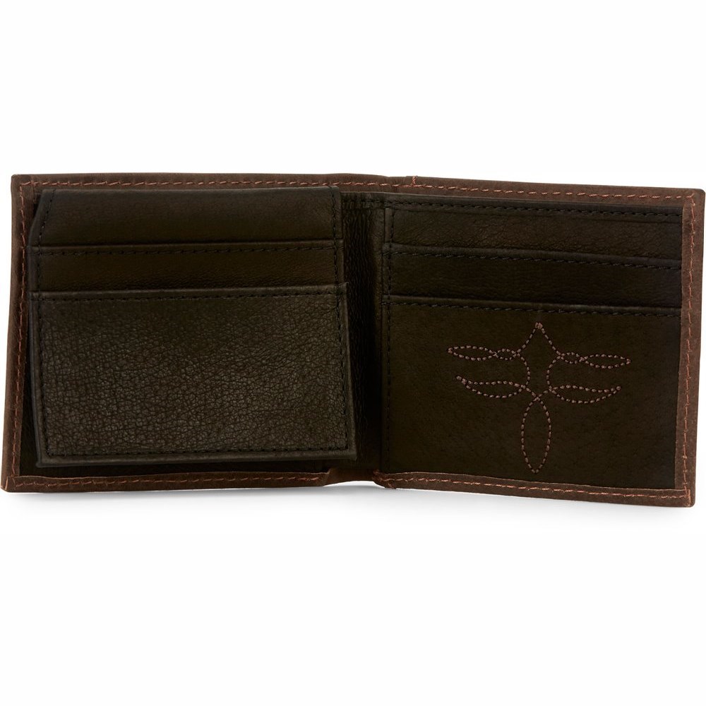 Justin Bifold Men's Wallets Brown | HKARGB-016