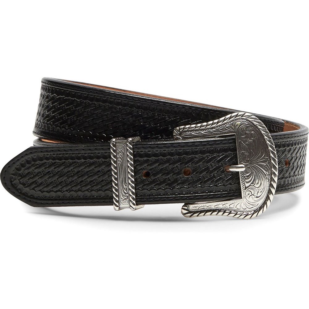 Justin Black Bronco Men\'s Belts Black | QPSNAI-836