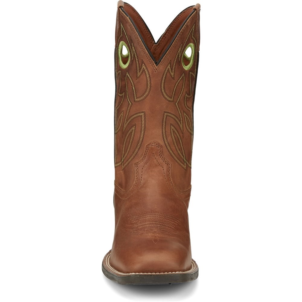 Justin Bowline Men's Cowboy Boots Brown | GYXAWD-965