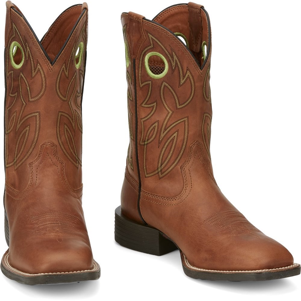 Justin Bowline Men\'s Cowboy Boots Brown | GYXAWD-965