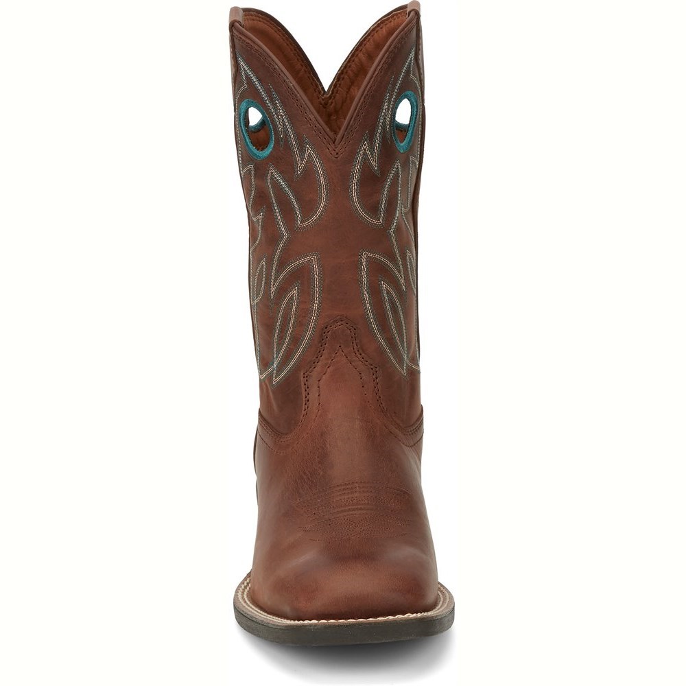 Justin Bowline Men's Cowboy Boots Brown | YVJUFE-137