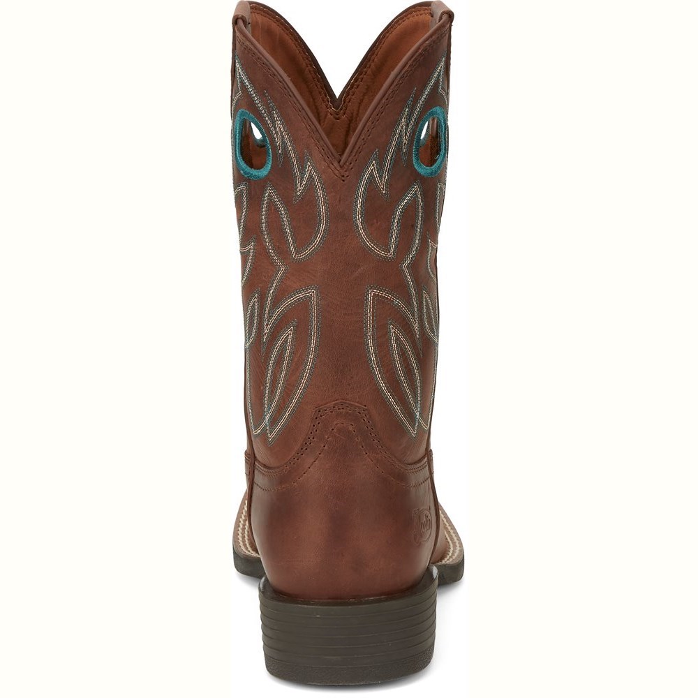 Justin Bowline Men's Cowboy Boots Brown | YVJUFE-137