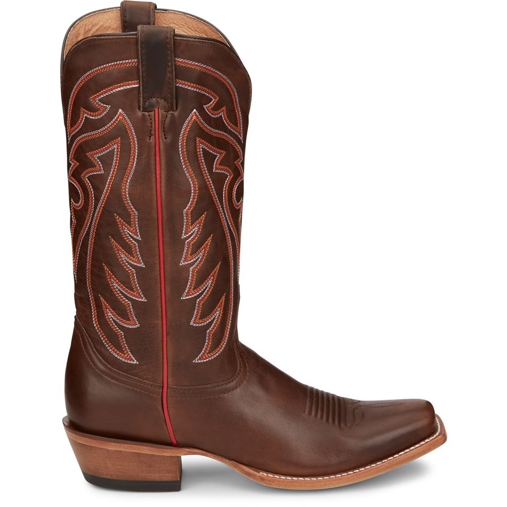 Justin Brindle Men's Cowboy Boots Brown | DLZUTR-326