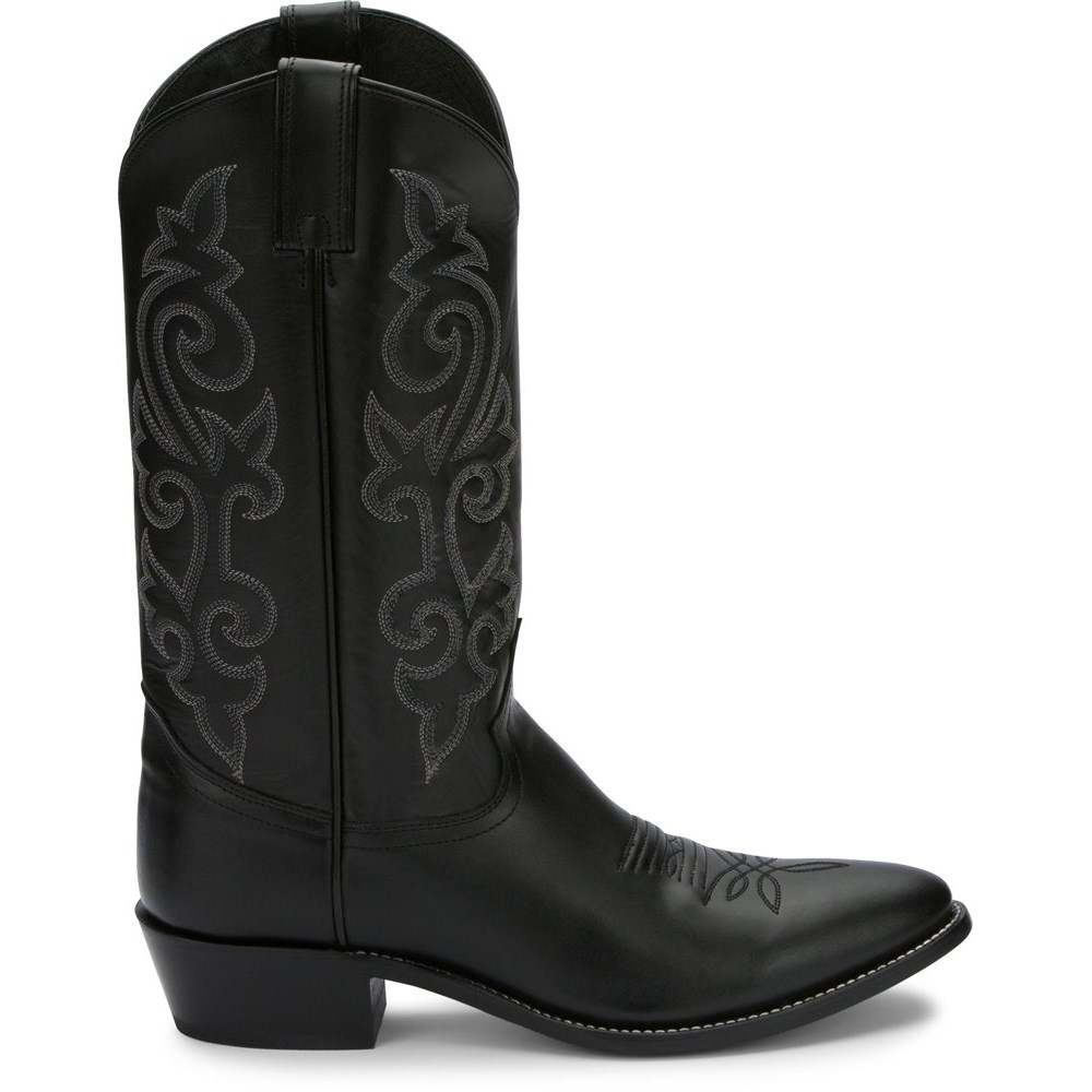 Justin Buck Men's Cowboy Boots Black | NRGESB-352