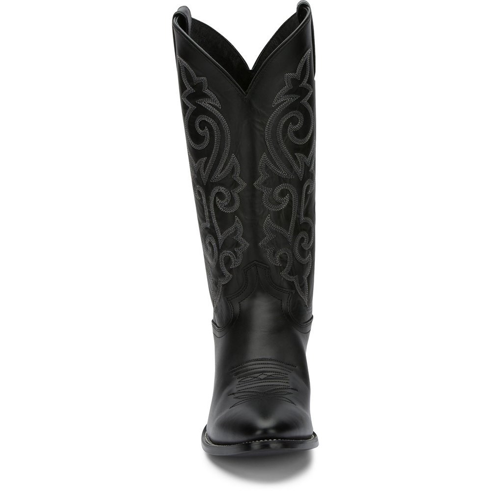 Justin Buck Men's Cowboy Boots Black | NRGESB-352