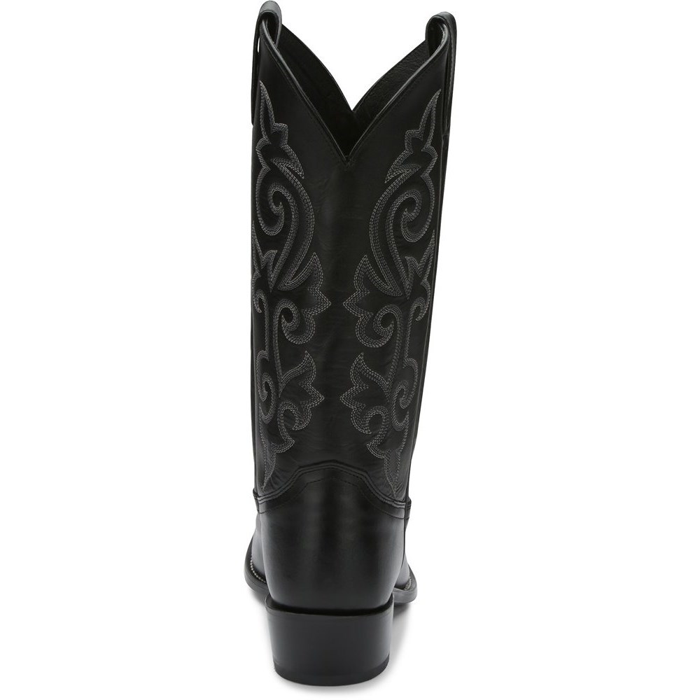 Justin Buck Men's Cowboy Boots Black | NRGESB-352