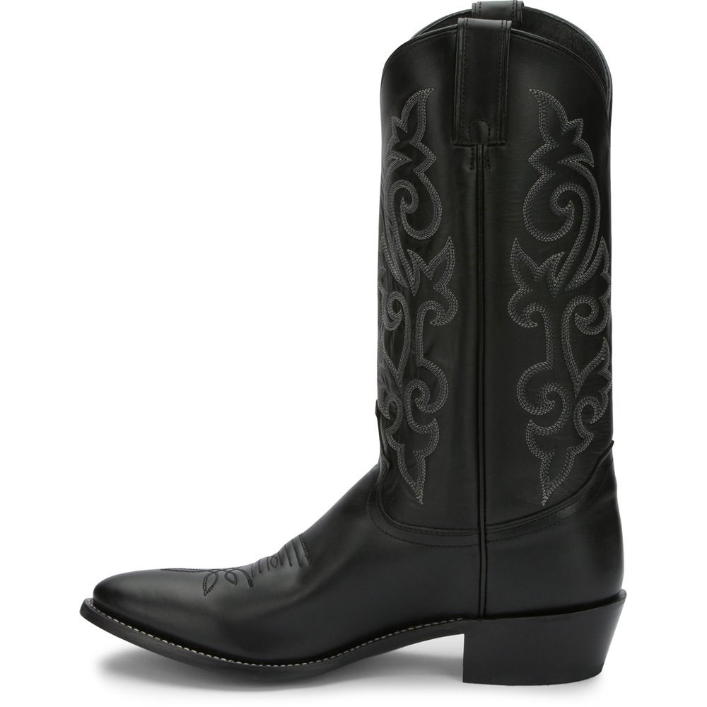 Justin Buck Men's Cowboy Boots Black | NRGESB-352