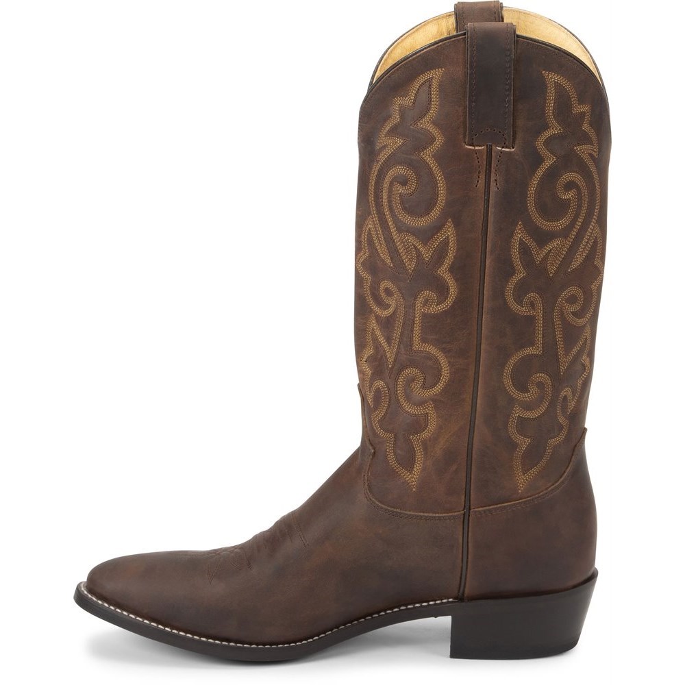 Justin Buck Men's Cowboy Boots Brown | HAZVWD-496