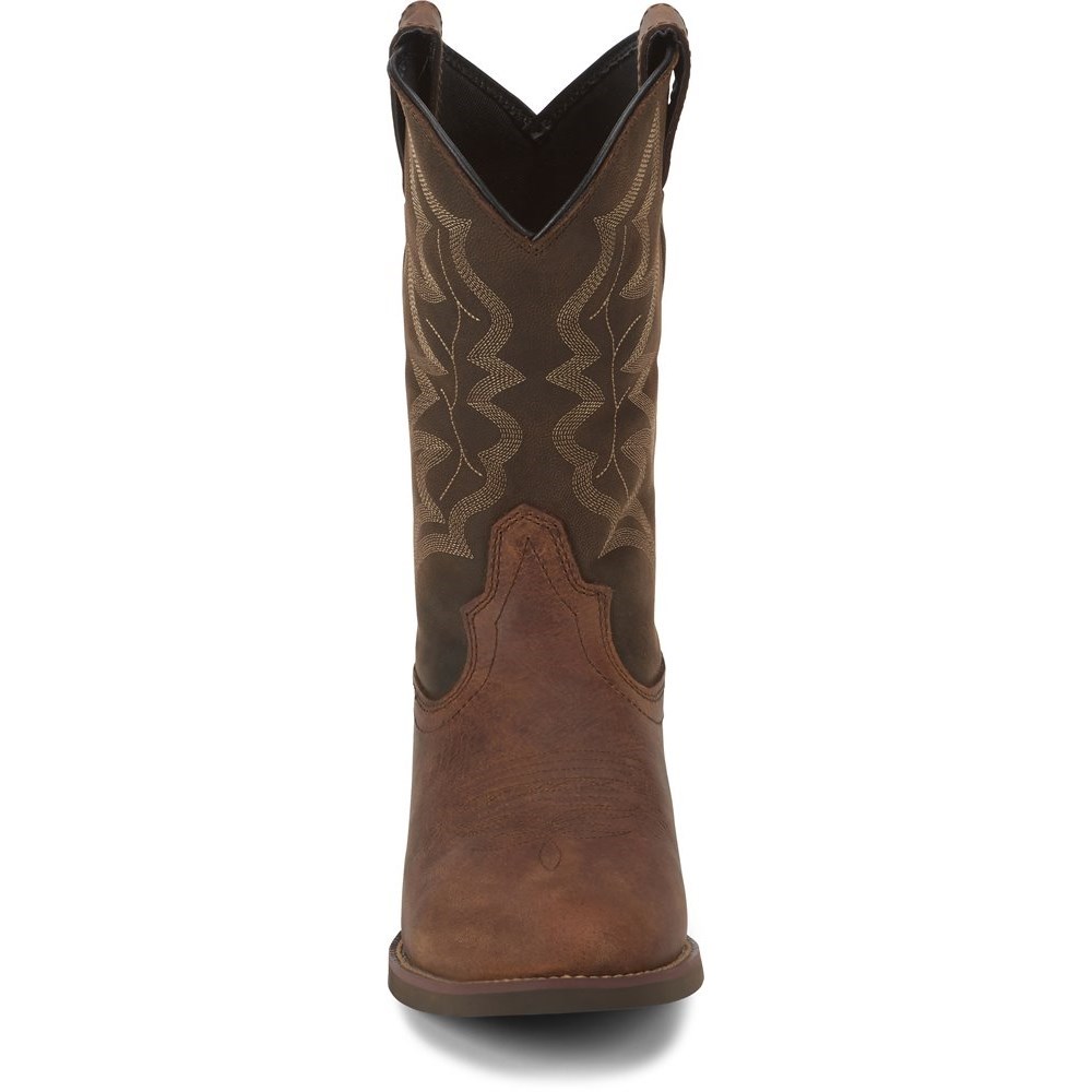 Justin Buster Men's Cowboy Boots Brown | LRGPUW-120