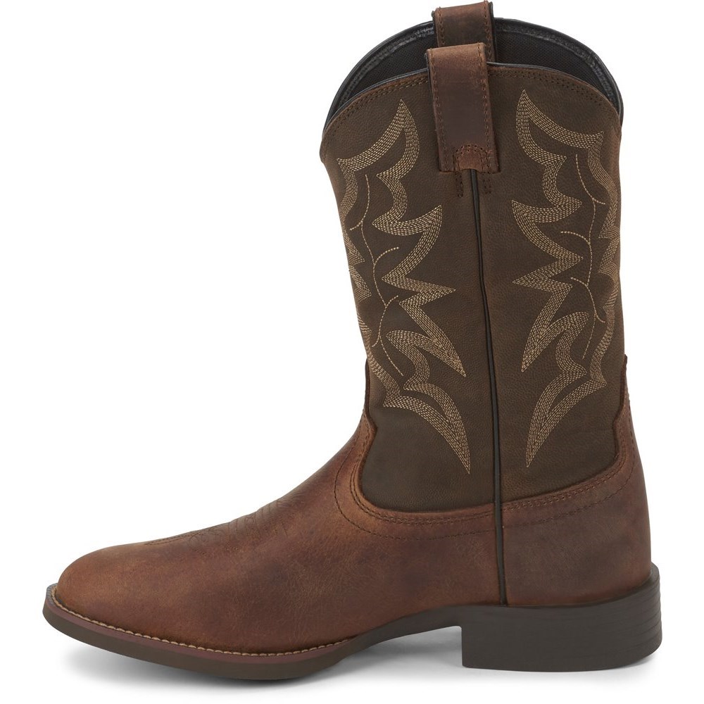 Justin Buster Men's Cowboy Boots Brown | LRGPUW-120