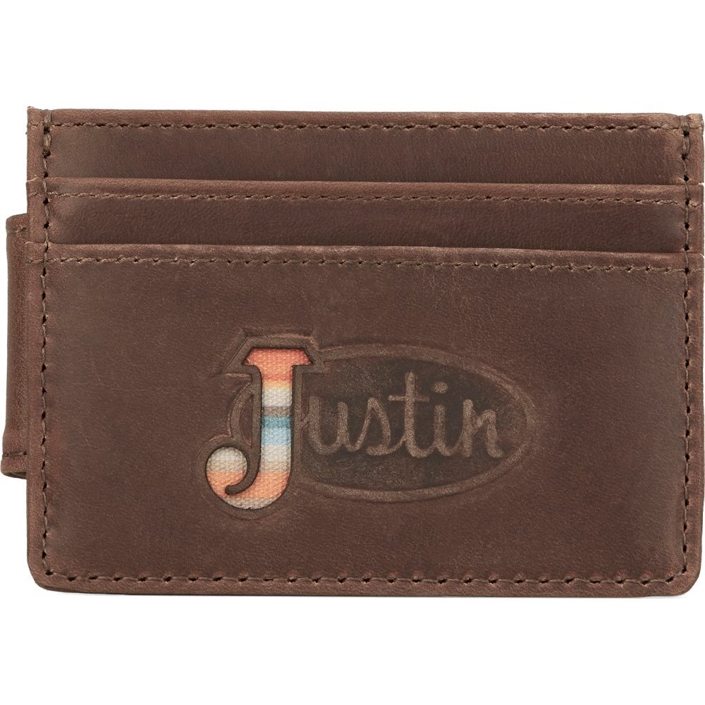 Justin Card Men\'s Wallets Brown | JLVAUK-170