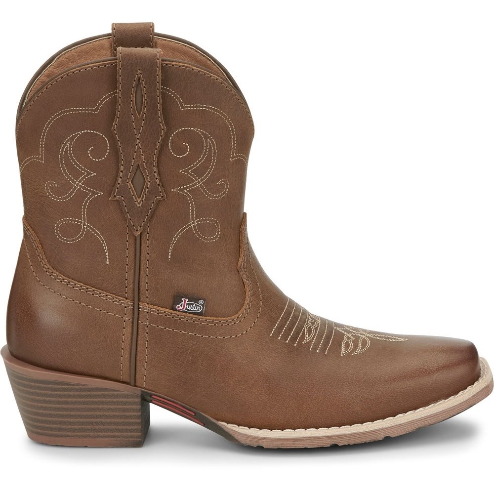 Justin Chellie Women's Cowboy Boots Brown | UNAKDC-254