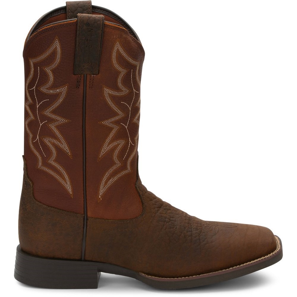 Justin Chet Men's Cowboy Boots Brown | GRAUSO-049