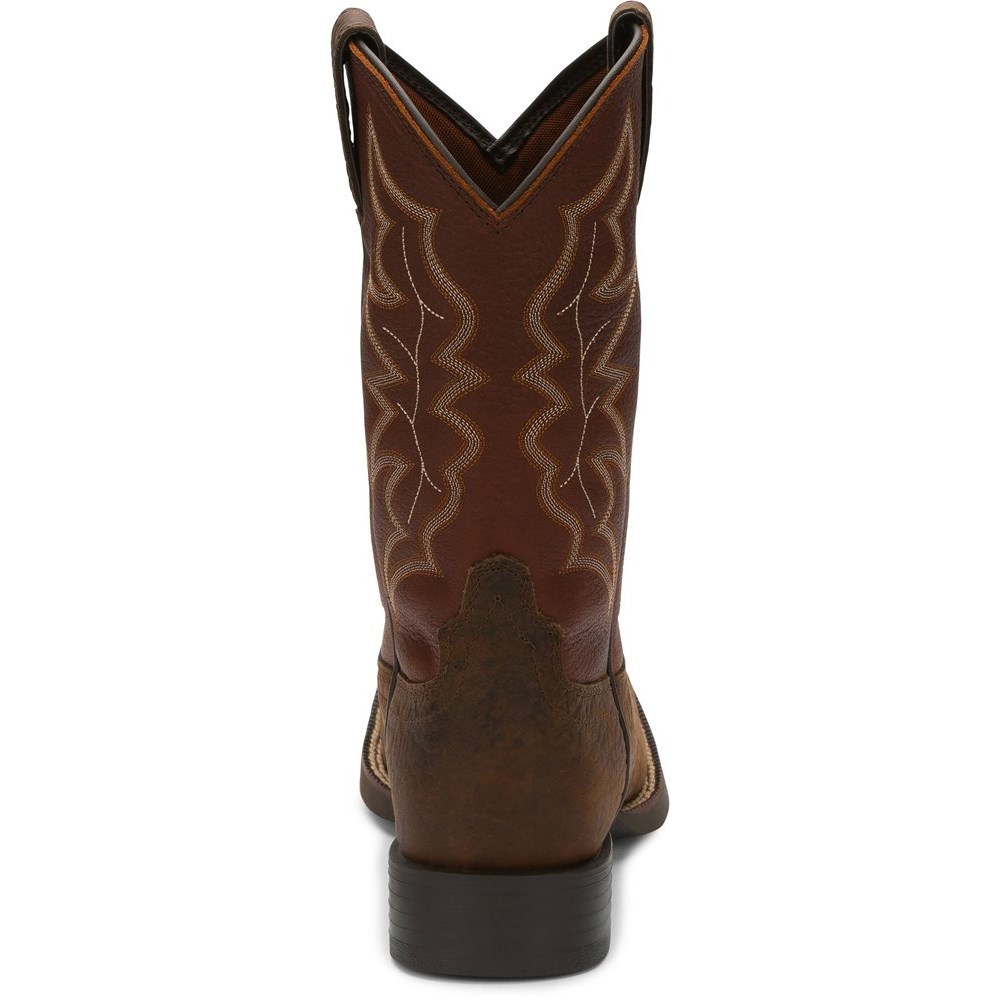 Justin Chet Men's Cowboy Boots Brown | GRAUSO-049