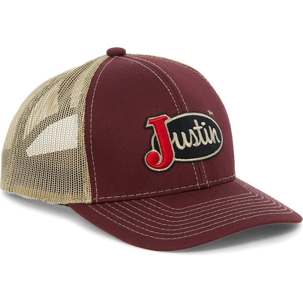 Justin Conway Men\'s Cap Burgundy | OZXRKD-216