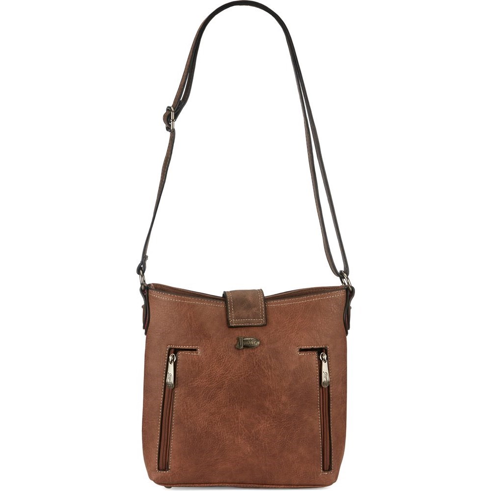 Justin Crossbody Women's Handbags Brown | GORIHN-819