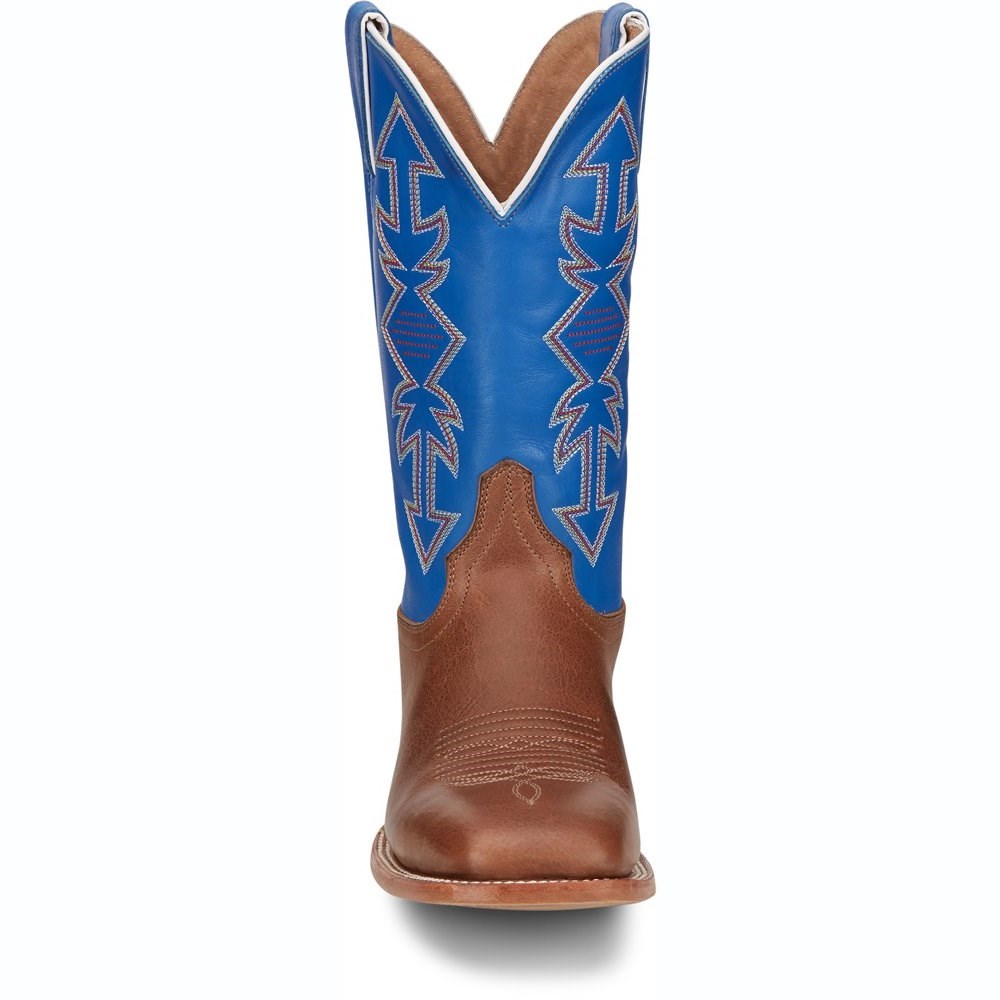 Justin Dayne Men's Cowboy Boots Brown | WPOCKN-743