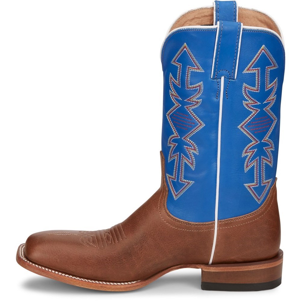 Justin Dayne Men's Cowboy Boots Brown | WPOCKN-743