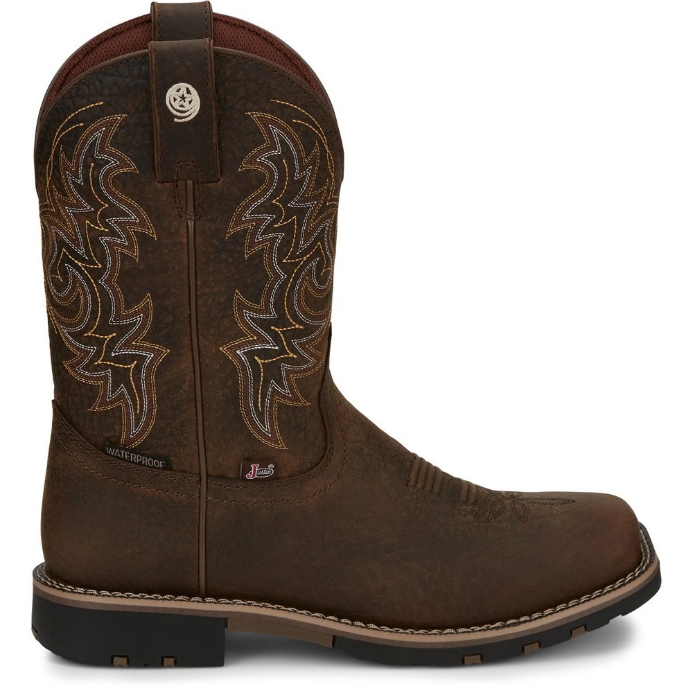 Justin Fireman Men's Cowboy Boots Brown | FRXKSM-213