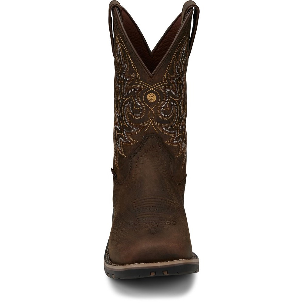 Justin Fireman Men's Cowboy Boots Brown | FRXKSM-213