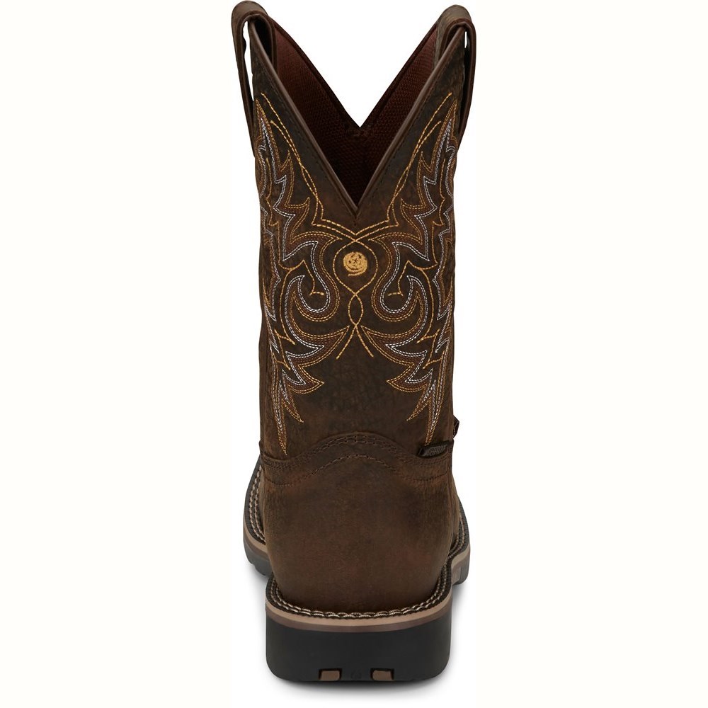 Justin Fireman Men's Cowboy Boots Brown | FRXKSM-213