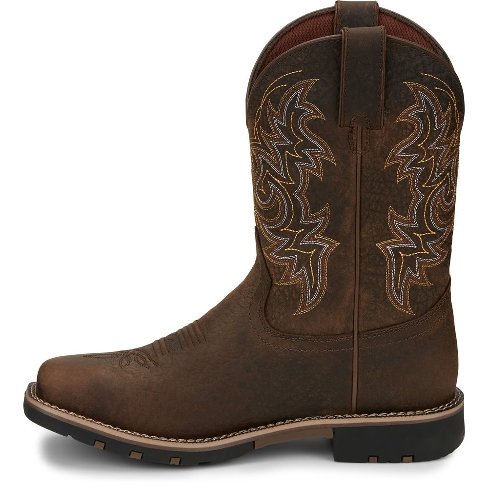 Justin Fireman Men's Cowboy Boots Brown | FRXKSM-213