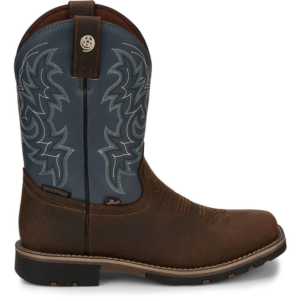 Justin Fireman Men's Cowboy Boots Brown | ILDRGZ-970