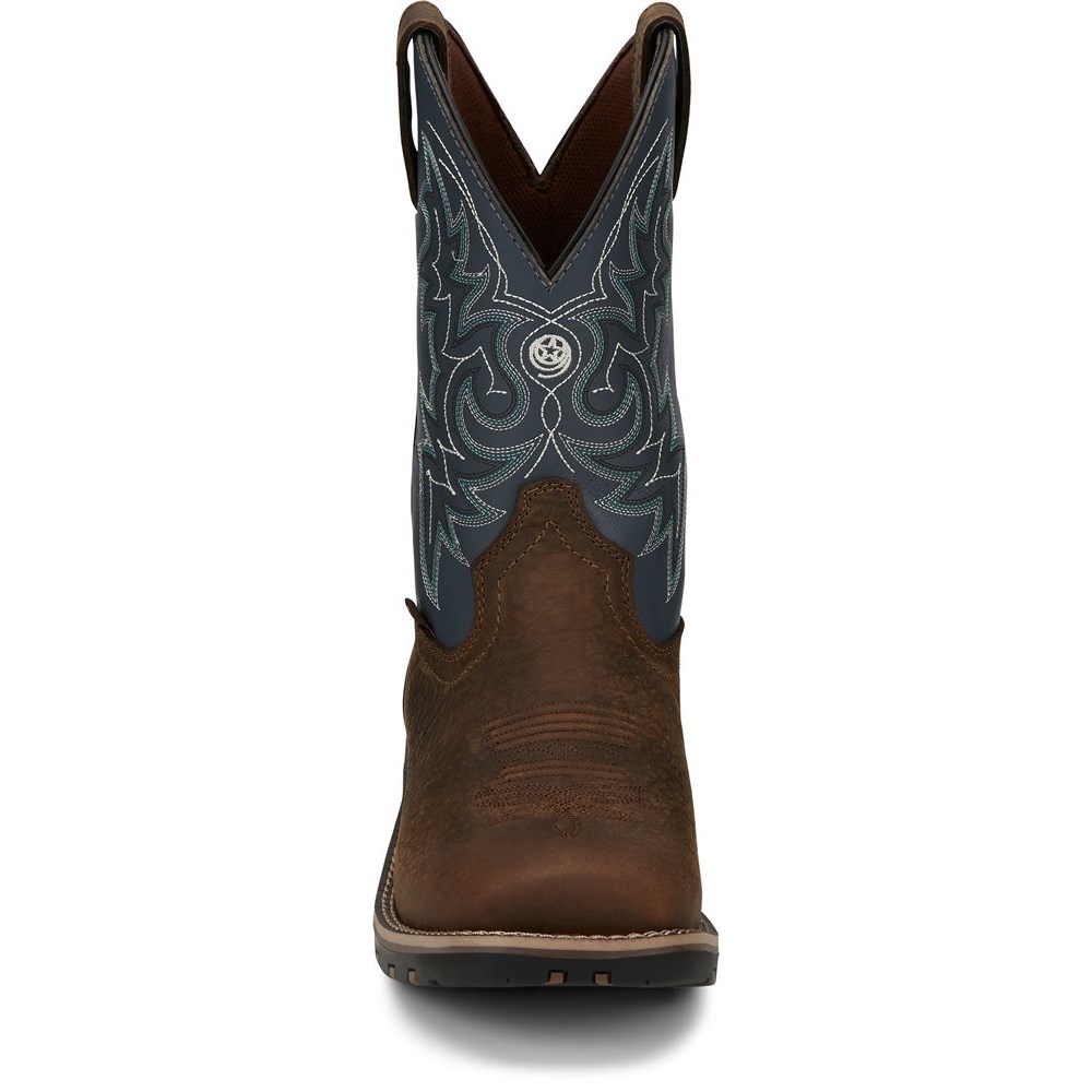 Justin Fireman Men's Cowboy Boots Brown | ILDRGZ-970